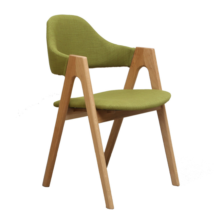 Modern Mid Century Green Wooden Dining Chair For Sale