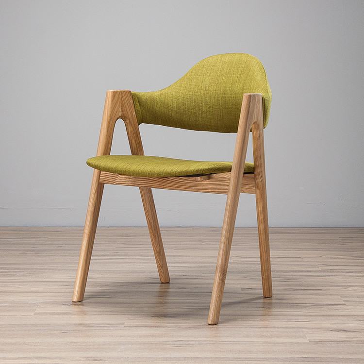 Modern Mid Century Green Wooden Dining Chair For Sale