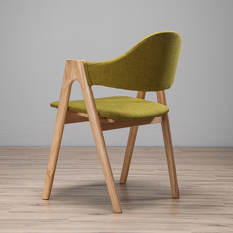 Modern Mid Century Green Wooden Dining Chair For Sale