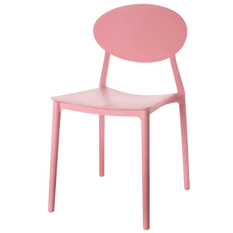 Modern Stackable Pink Plastic Chair Chairs