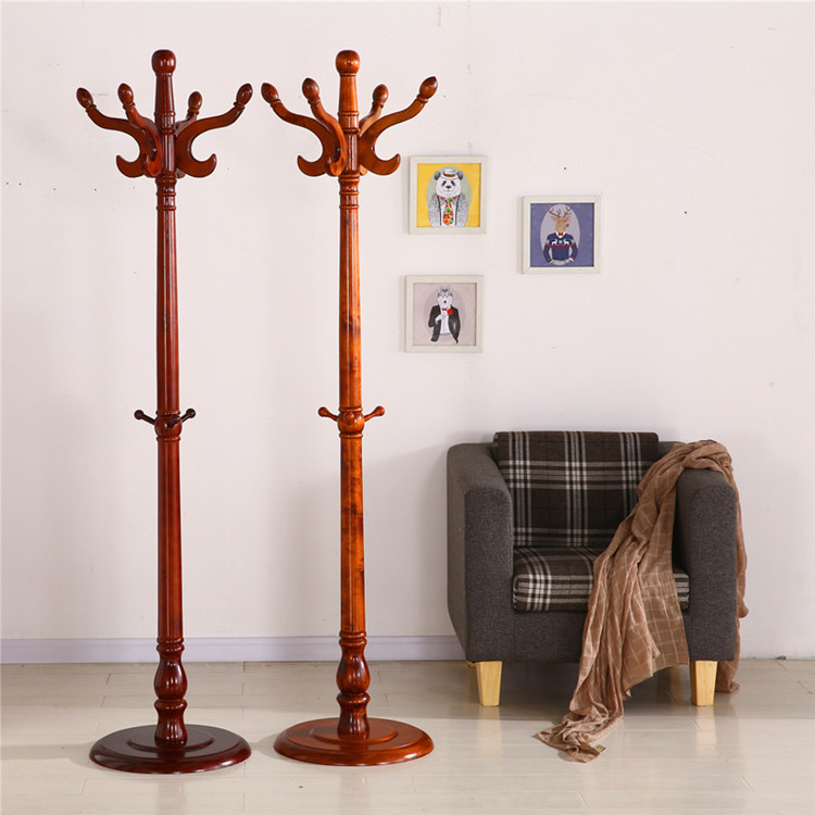 Vintage Wood Coat Rack Stand